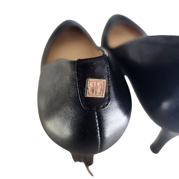 NEW Ivanka Trump Black Leather Sophia High Heel Pumps Size 10 - Picture 6 of 12